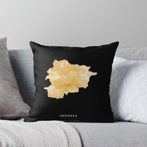 Item preview, Andorra map in gold color designed and sold by Jerhus.