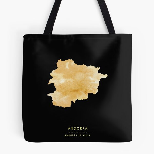 Item preview, Andorra map in gold color designed and sold by Jerhus.