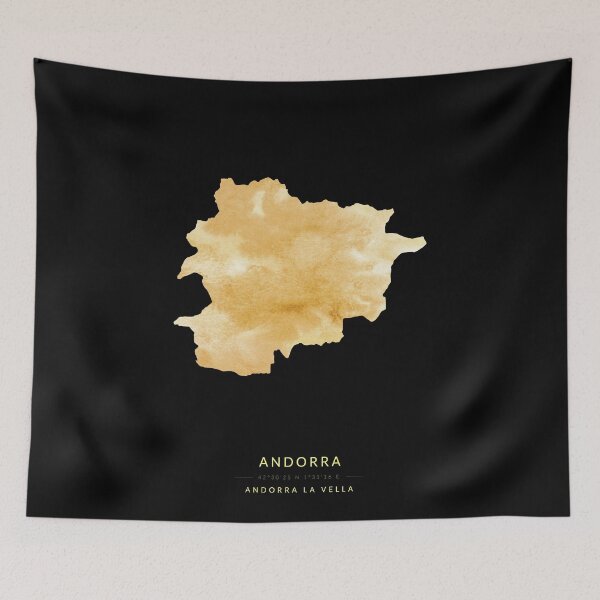 Item preview, Andorra map in gold color designed and sold by Jerhus.