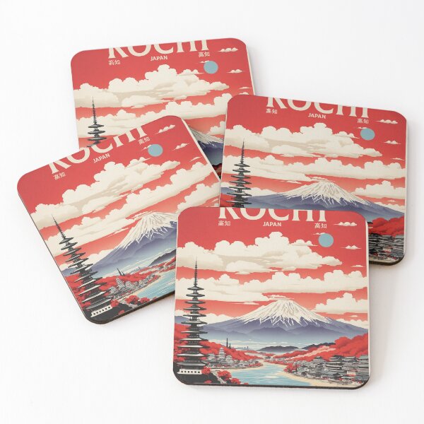 Item preview, Kochi Japan Vintage Poster Tourism  designed and sold by TravelersGems.