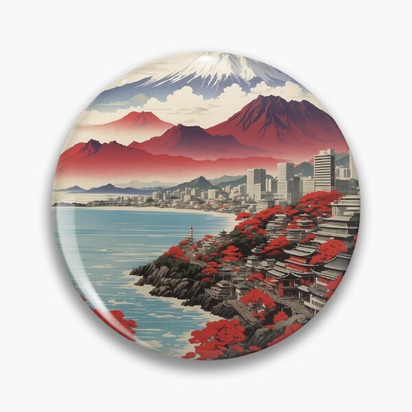 Item preview, Kagoshima Japan Vintage Poster Tourism  designed and sold by TravelersGems.