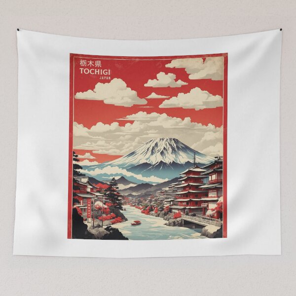 Item preview, Tochigi Japan Vintage Poster Tourism  designed and sold by TravelersGems.