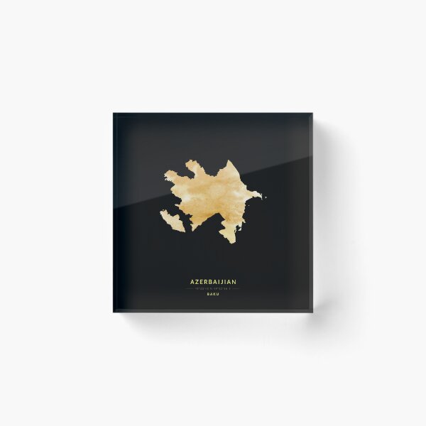 Item preview, Azerbaijian map in gold color designed and sold by Jerhus.