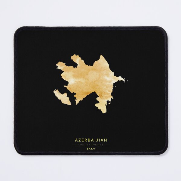 Item preview, Azerbaijian map in gold color designed and sold by Jerhus.