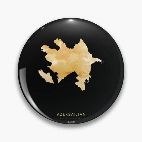 Item preview, Azerbaijian map in gold color designed and sold by Jerhus.