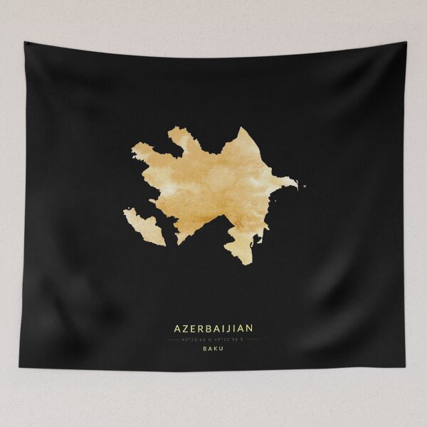Item preview, Azerbaijian map in gold color designed and sold by Jerhus.
