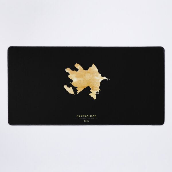 Item preview, Azerbaijian map in gold color designed and sold by Jerhus.