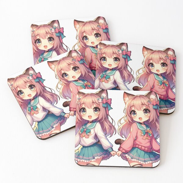 Item preview, Adorable Anime Kitty Duo designed and sold by Cipher-28.