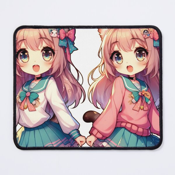 Item preview, Adorable Anime Kitty Duo designed and sold by Cipher-28.
