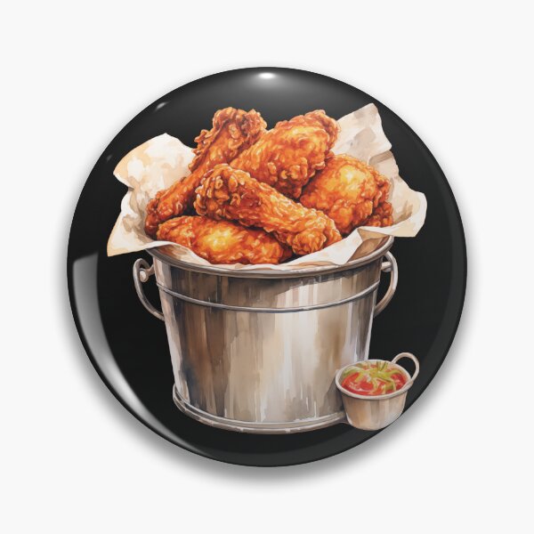 Item preview, Metal Bucket of Fried Crispy Chicken designed and sold by Alicia Chee.