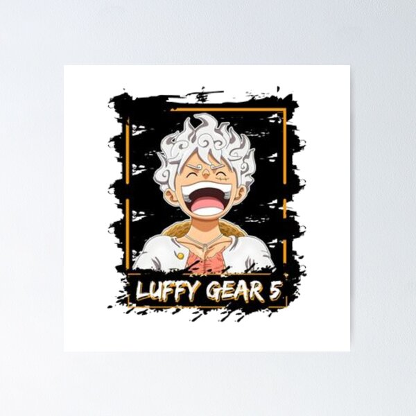 Tableau One Piece Luffy Gear 5 B&W