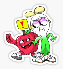 Réseau de dessin animé Apple and Oignon Sticker