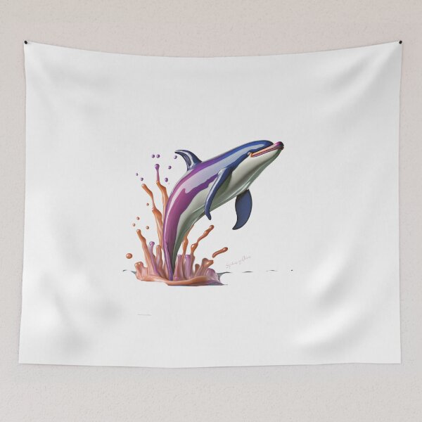 Item preview, Dolphin Fish Art Featuring Jump designed and sold by SpicyOne.
