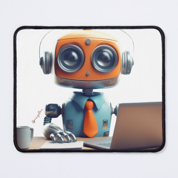 Item preview, Cute Robot Sitting With Coffee Cup designed and sold by SpicyOne.