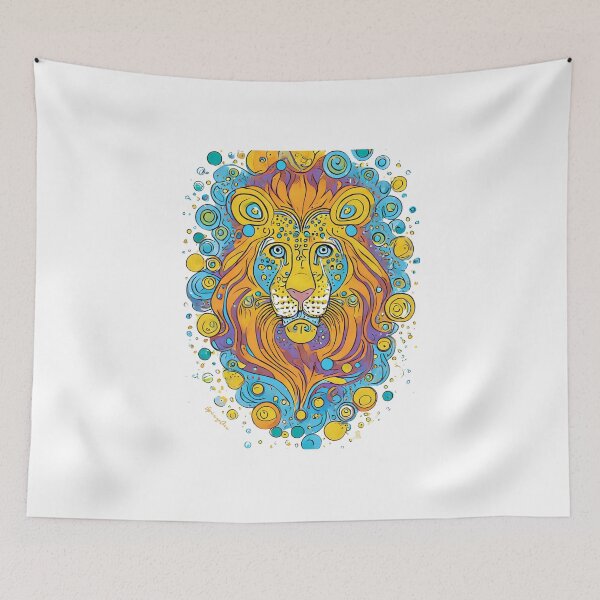 Item preview, Lion Face Art Using Paper leaf designed and sold by SpicyOne.
