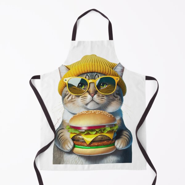 Item preview, Cute Stylish Cat With Burger designed and sold by SpicyOne.
