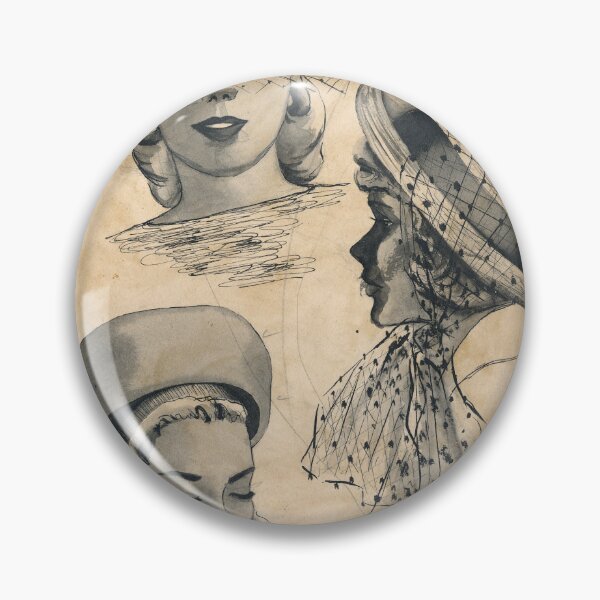 Item preview, 1940s Fashion Sketch by Tana designed and sold by TanaBarto.
