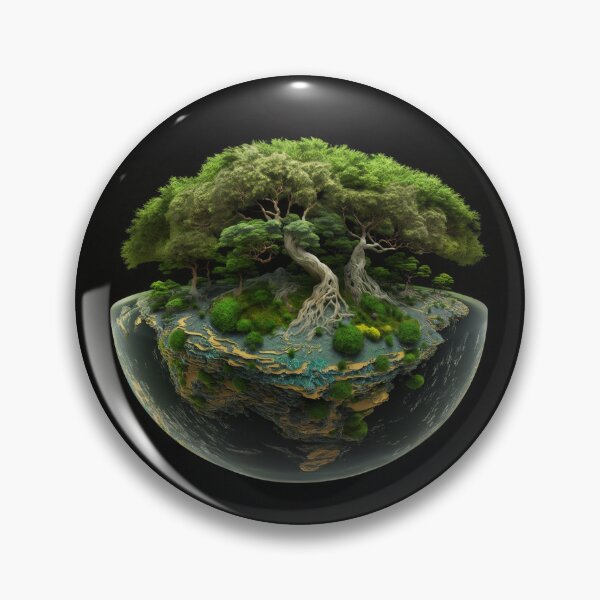 Item preview, Earth globe covered with the most beautiful green trees designed and sold by Fantasymachine.