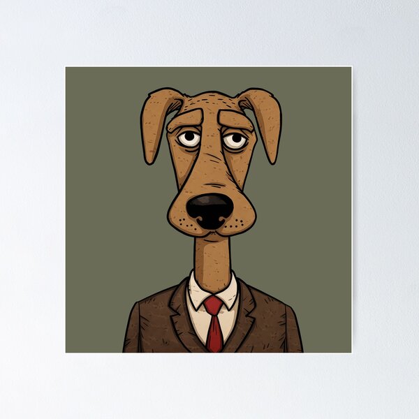Item preview, Playful Human-Like Dog Cartoon Illustration (No. 2) designed and sold by Daniel Reyes.