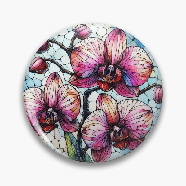 Artikelvorschau, Buntglas-Orchidee entworfen und verkauft von JinxMallory.