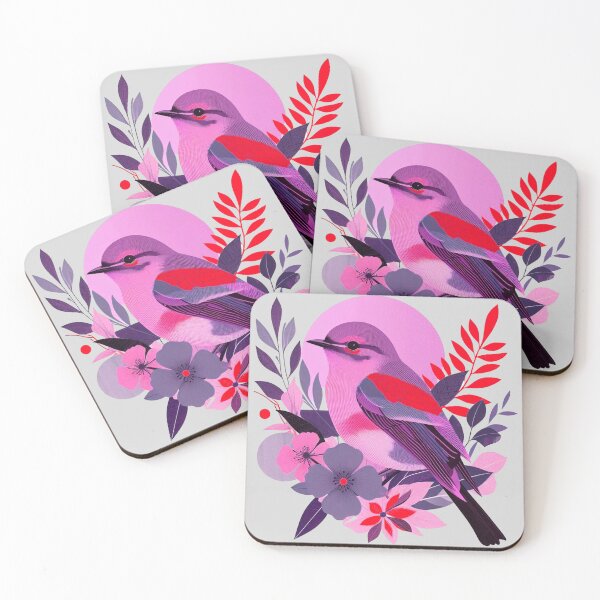 Item preview, Bonito pájaro floral rosa designed and sold by Stuckinadream.