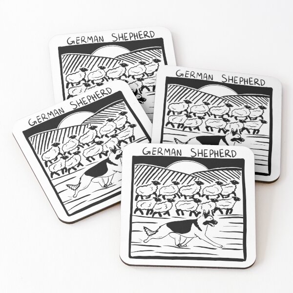 Item preview, German Shepherd Stamp Art designed and sold by BrinaDraws.
