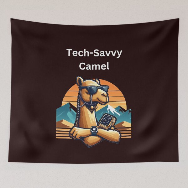 Item preview, An Apple Watch strapped with pride and care, A tech-savvy camel, beyond compare! designed and sold by Focus-Photo-PG.