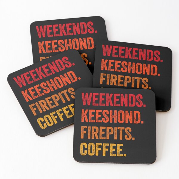Item preview, Weekends Keeshond Firepits Coffee Funny Gift  designed and sold by Guarddogdrive.