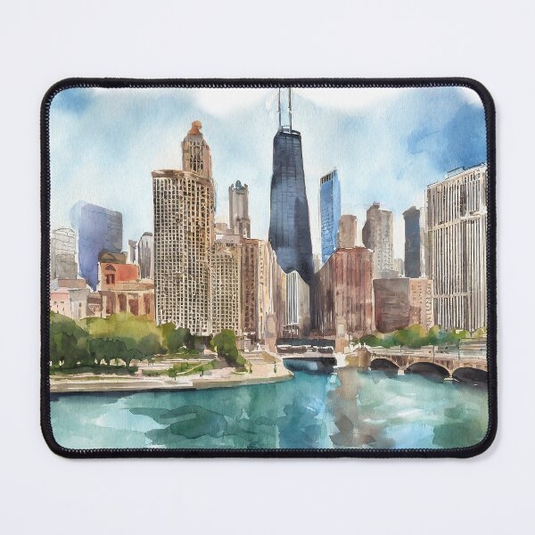 Item preview, Chicago Skyline Watercolor designed and sold by jakecshields.