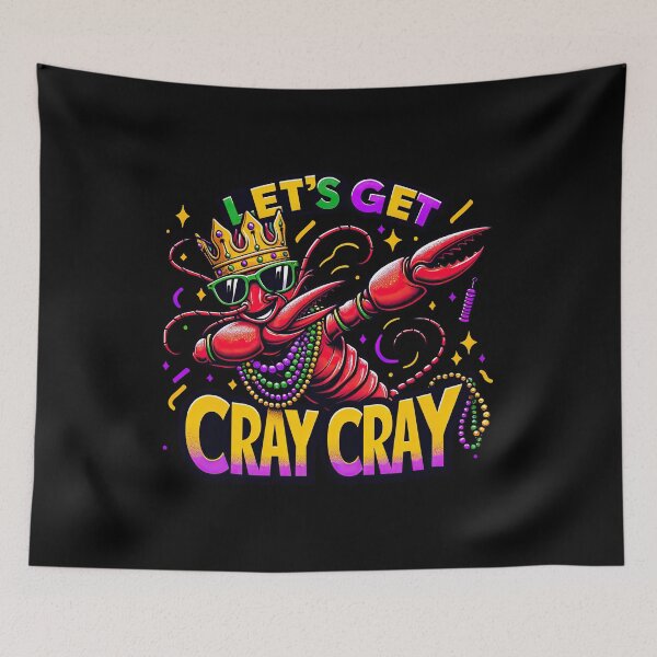 Item preview, Crayfish King: Mardi Gras Dabbing Tee designed and sold by MAPDDesigns.