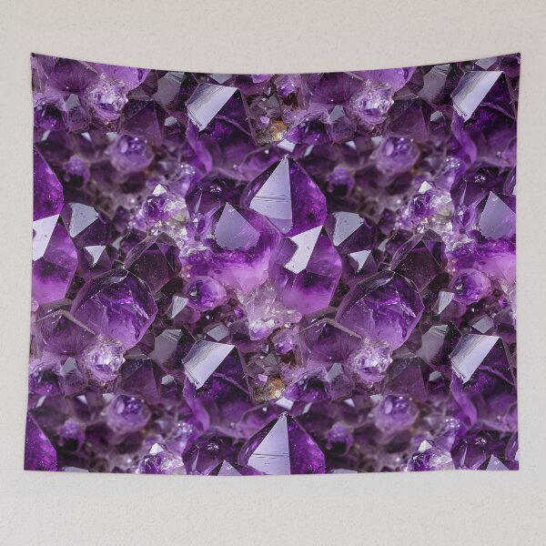 Item preview, Seamless Purple amethyst geode crystals 4k wallpaper digital paper with designed and sold by ChattanoogaTee.