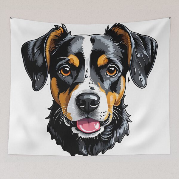 Item preview, Dog head watercolour splash designed and sold by Metaverse8.