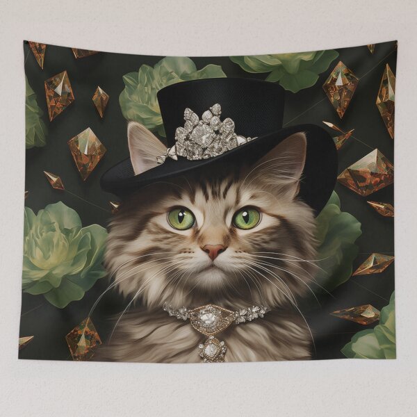 Item preview, Feline Royalty: Inspired Extravaganza with a Crowned Cat designed and sold by Bokabo.