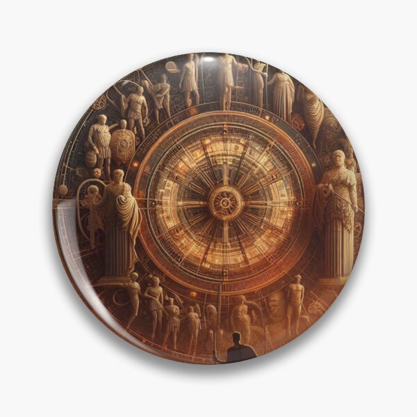 Item preview, Temporal Gaze: Man with Roman Sculptures in Clockwork designed and sold by Paubiz.