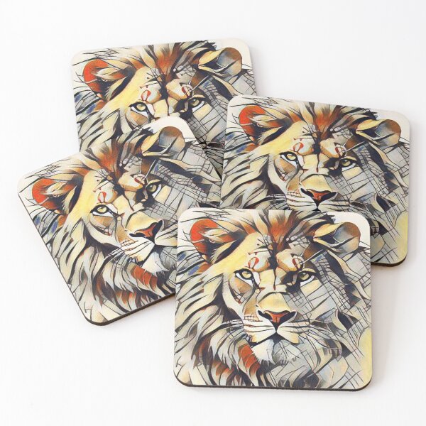 Item preview, Lion Head Abstract Art Print designed and sold by TGAL2.