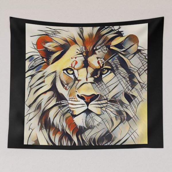 Item preview, Lion Head Abstract Art Print designed and sold by TGAL2.