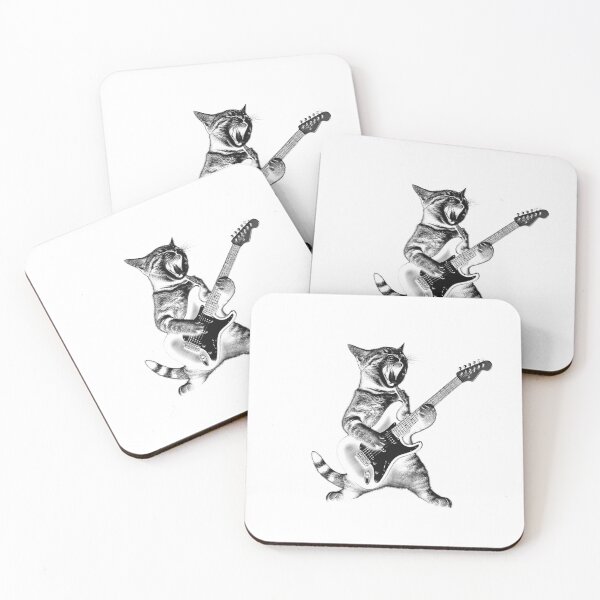 Item preview, Rock Cat Playing Guitar Shirt,A Funny Guitar Cat Hoodie, designed and sold by chipmuckdesignn.