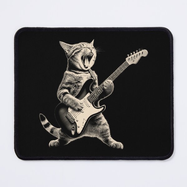 Item preview, Rock Cat Playing Guitar Shirt,A Funny Guitar Cat Hoodie, designed and sold by chipmuckdesignn.