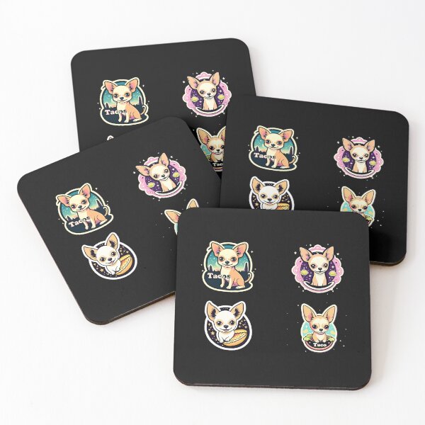 Item preview, Cute Quiero Taco Bell Chihuahua Puppy #tacobell Stickers Set of 4 #puppy designed and sold by Earth Nature Creations.