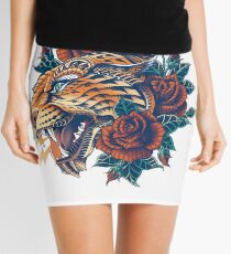 Ornate Leopard (Color Version) Mini Skirt