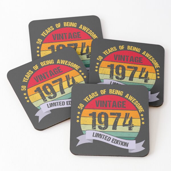 Item preview, Vintage Made in 1974  50 Years birthday of Being Awesome  designed and sold by Crea-mood.