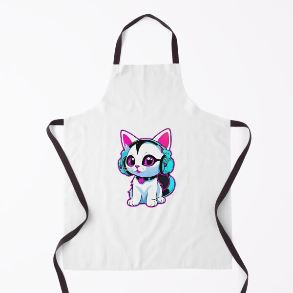 Item preview, Kitten with neon headphones designed and sold by Inspirationmotivation.