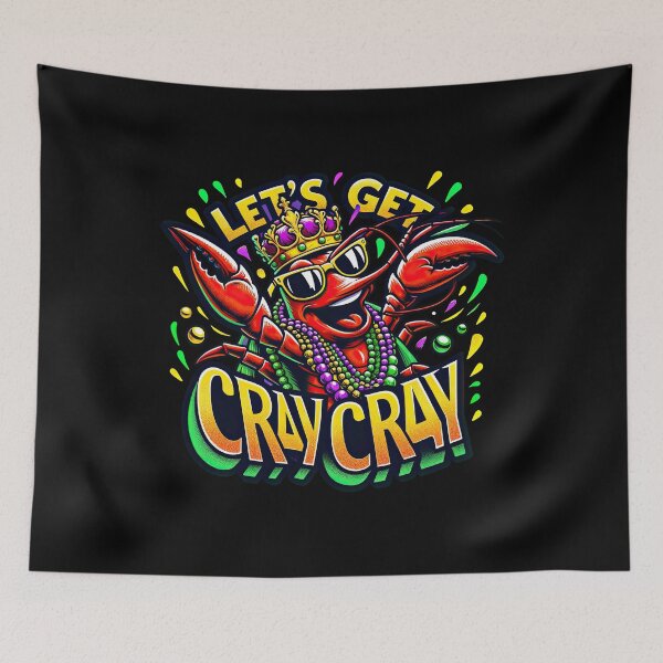 Item preview, Crawfish King: Mardi Gras Dabbing Tee designed and sold by MAPDDesigns.