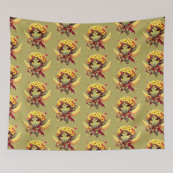 Item preview, chibi cthulhu cupid yellow sunflower designed and sold by JoeDusosky.