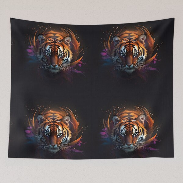 Item preview, Tiger Face Abstract Art designed and sold by PeteRascal.