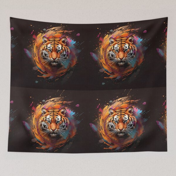 Item preview, Tiger Face Abstract Art designed and sold by PeteRascal.