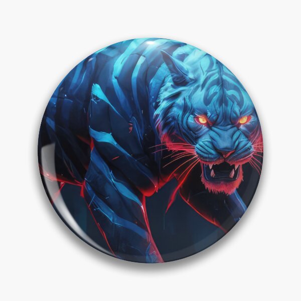 Item preview, Neon Blue and Red Tiger  designed and sold by momosstyle.
