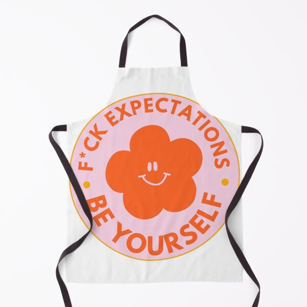 Item preview, F*ck Expectations Be Yourself - Groovy flower Design - orange pink designed and sold by Cool Stuff Galore.