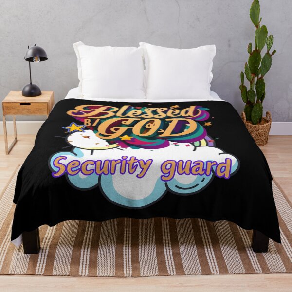 Item preview, BLESSED BY GOD SECURITY GUARD designed and sold by carlos crane.