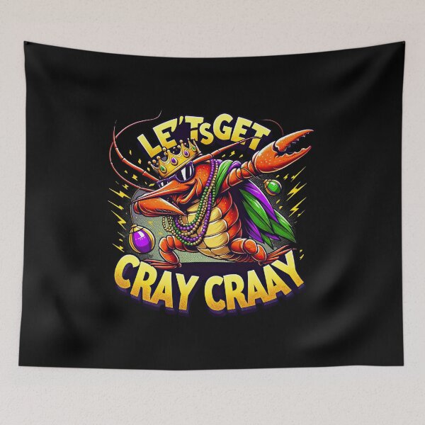 Item preview, Crawfish King: Mardi Gras Dabbing Tee designed and sold by MAPDDesigns.